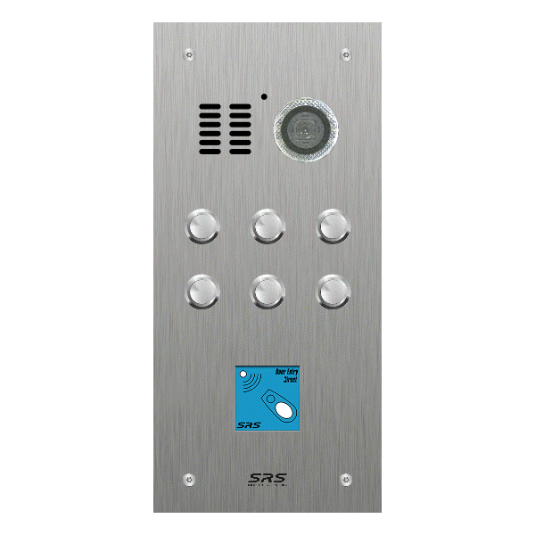 ES06V/S/F/08 Comelit   06 button, s.steel, video + prox panel, flush