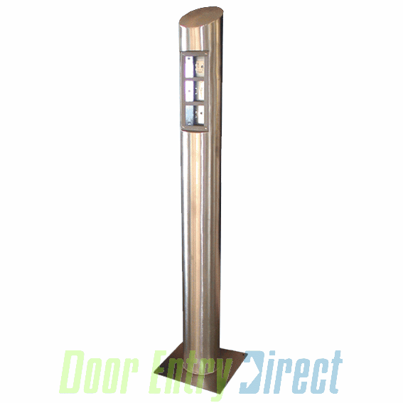 POST-RND Pedestal  Round post for foor entry panel - 1500 x 204mm dia