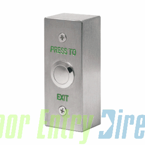 80947S-PTE Surface   s/steel exit button,             PTE    90x38