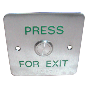80917 SRS       s/steel exit button, flush       PTE    86x86