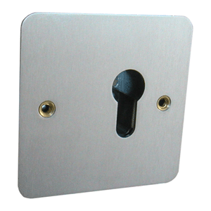 88210 Euro      Stainless steel keyswitch plate (flush) micro