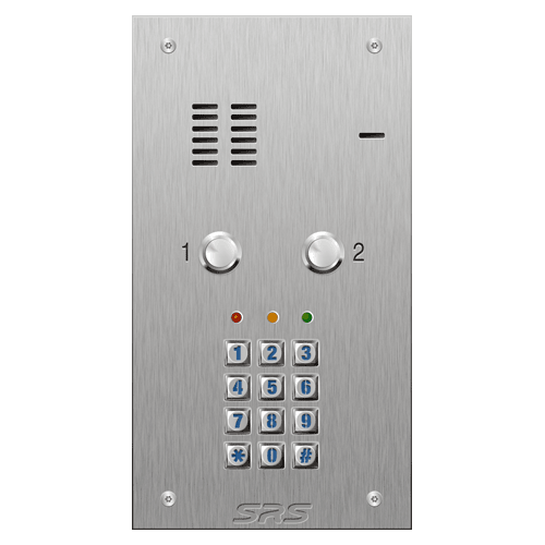 4102/05 02 button VR S Steel panel, engravable, Keypad    size A