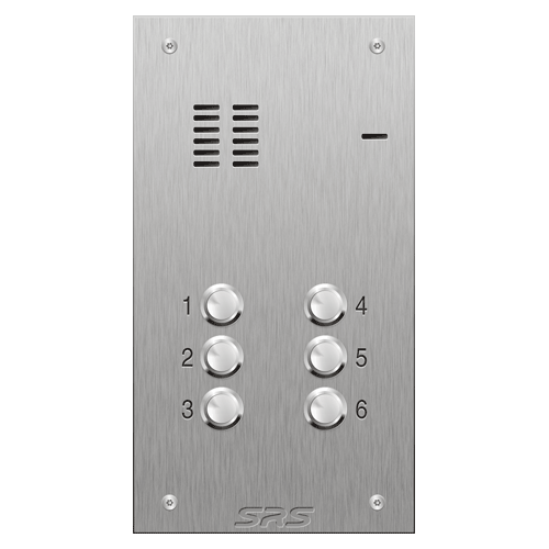 4106 06 button VR S Steel panel, engravable            size A