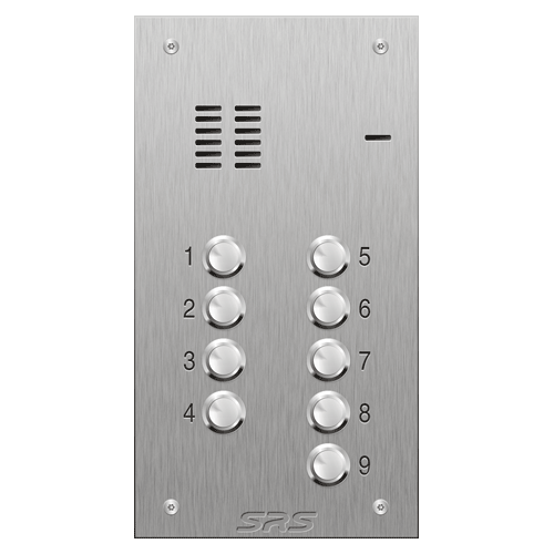 4109 09 button VR S Steel panel, engravable            size A