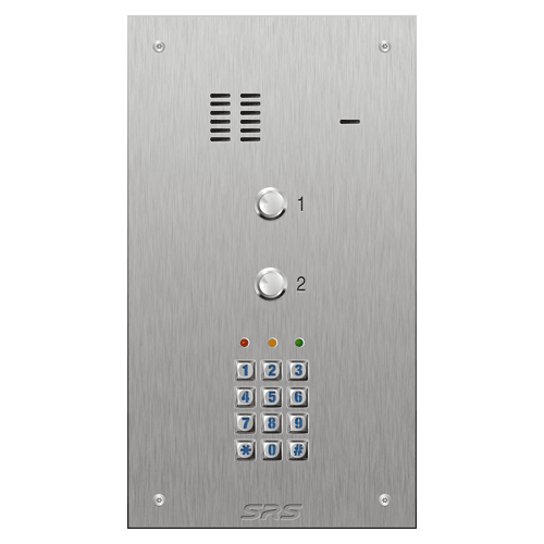 4302/05 02 button VR S Steel panel, engravable, Keypad    size D