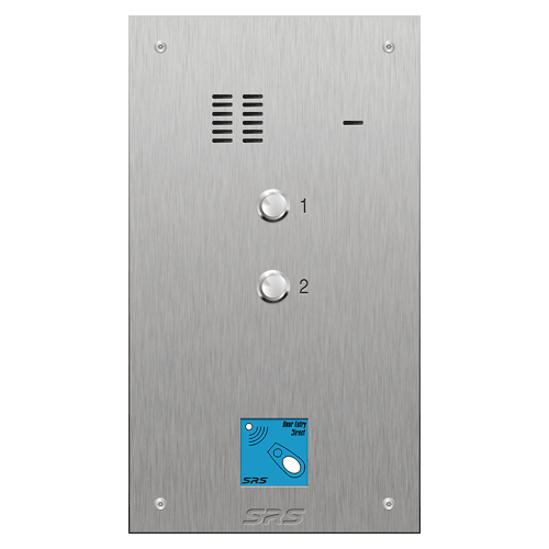 4302/08 02 button VR S Steel panel, engravable, prox.     size D