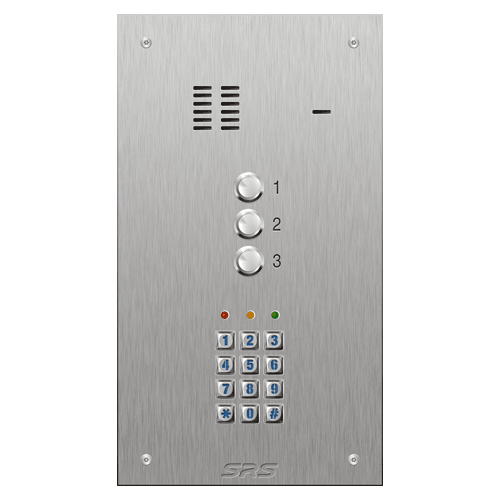 4303/05 03 button VR S Steel panel, engravable, Keypad    size D