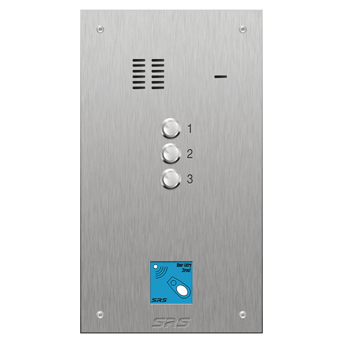 4303/08 03 button VR S Steel panel, engravable, prox.     size D