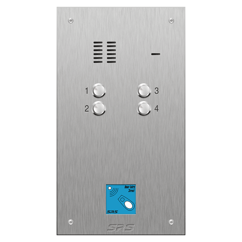 4304/08 04 button VR S Steel panel, engravable, prox.     size D