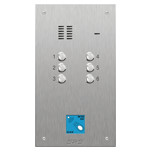 4306/08 06 button VR S Steel panel, engravable, prox.     size D