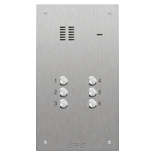 4306 06 button VR S Steel panel, engravable            size D