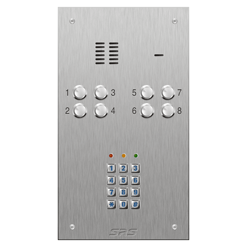 4308/05 08 button VR S Steel panel, engravable, Keypad    size D