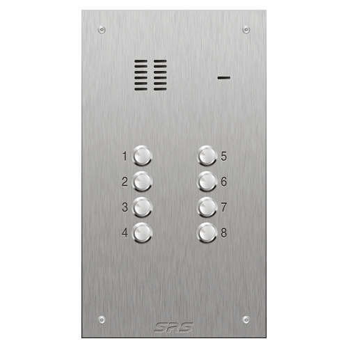 4308 08 button VR S Steel panel, engravable            size D