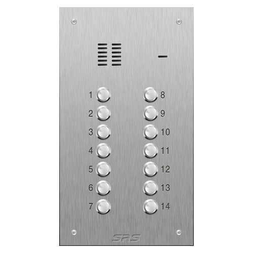 4314 14 button VR S Steel panel, engravable            size D