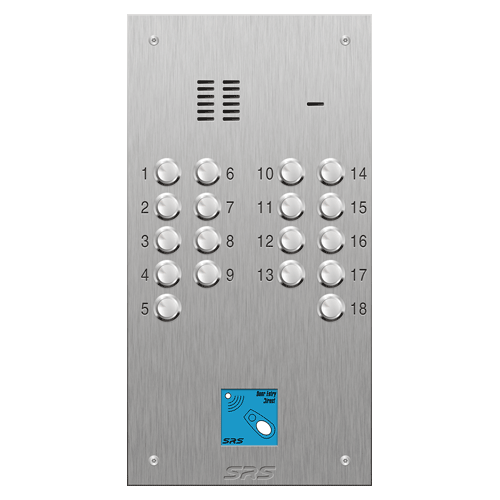 4318/08 18 button VR S Steel panel, engravable, prox.     size D1