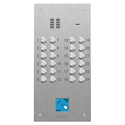 4324/08 24 button VR S Steel panel, engravable, prox.     size D2