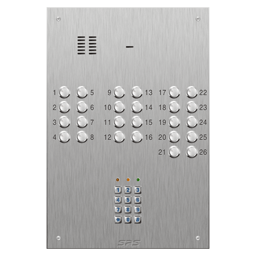 4326/05 26 button VR S Steel panel, engravable, keypad    size D4