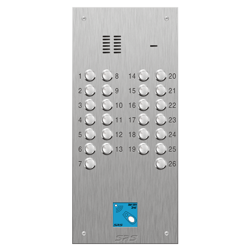4326/08 26 button VR S Steel panel, engravable, prox.     size D3