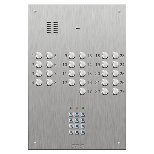 4327/05 27 button VR S Steel panel, engravable, keypad    size D4