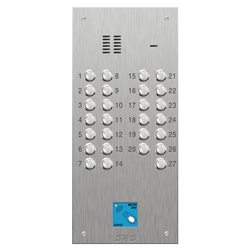 4327/08 27 button VR S Steel panel, engravable, prox.     size D3