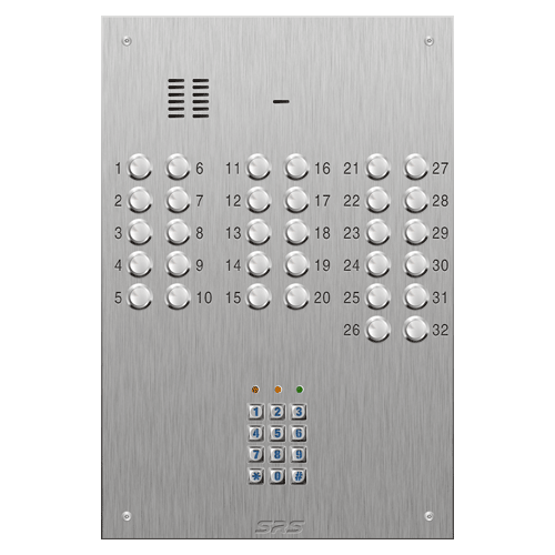 4332/05 32 button VR S Steel panel, engravable, keypad    size D4