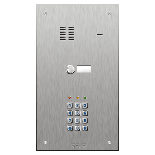 4401/05 01 button VR S Steel panel, name windows, keypad  size D