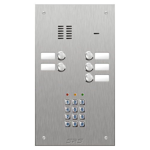 4405/05 05 button VR S Steel panel, name windows, keypad  size D