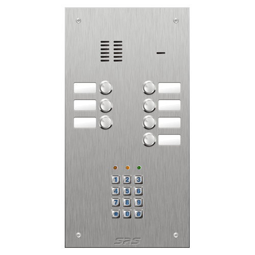 4407/05 07 button VR S Steel panel, name windows, keypad  size D1
