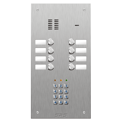 4408/05 08 button VR S Steel panel, name windows, keypad  size D1