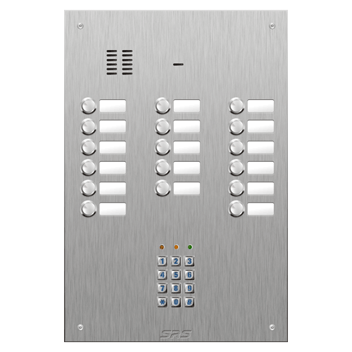 4417/05 17 button VR S Steel panel, name windows, keypad  size D4
