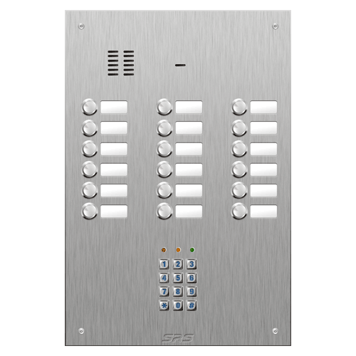 4418/05 18 button VR S Steel panel, name windows, keypad  size D4