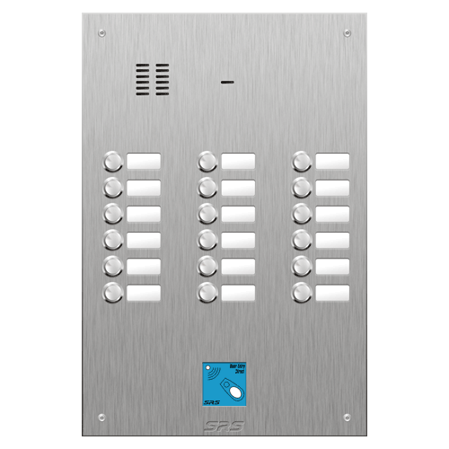 4418/08 18 button VR S Steel panel, name windows, prox.   size D4