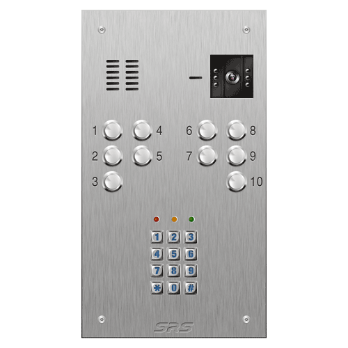 4610/05 10 button S Steel video panel, keypad             size D