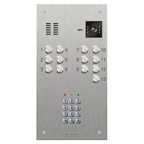 4613/05 13 button S Steel video panel, keypad             size D1