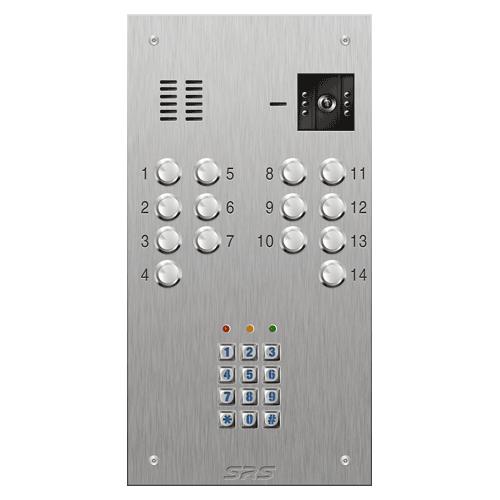 4614/05 14 button S Steel video panel, keypad             size D1
