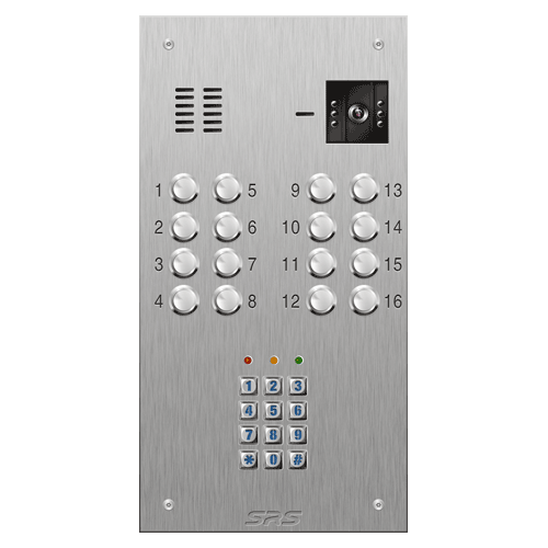 4616/05 16 button S Steel video panel, keypad             size D1