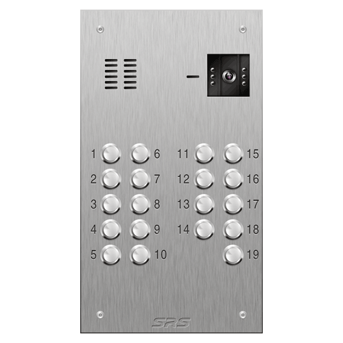 4619 19 button S Steel video panel                     size D