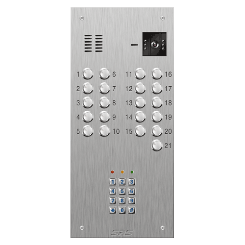 4621/05 21 button S Steel video panel, keypad             size D3