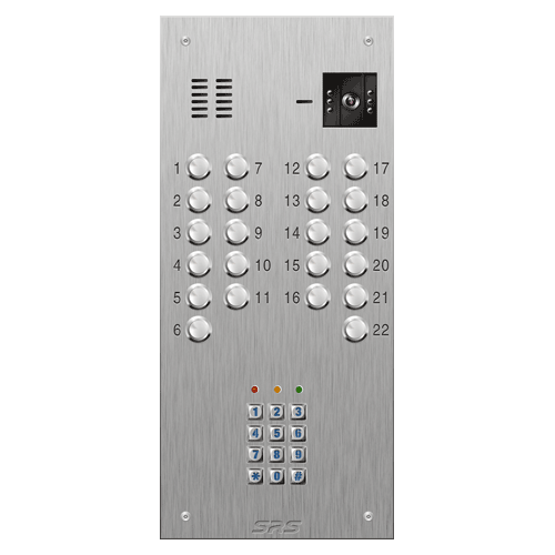 4622/05 22 button S Steel video panel, keypad             size D3