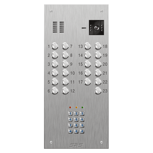 4623/05 23 button S Steel video panel, keypad             size D3