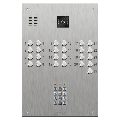 4625/05 25 button S Steel video panel, keypad             size D4