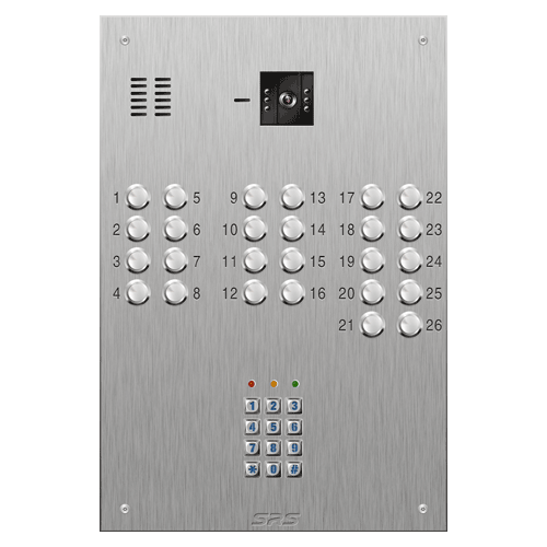 4626/05 26 button S Steel video panel, keypad             size D4