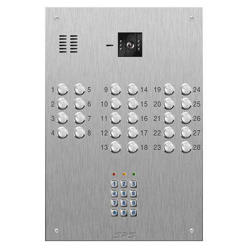 4628/05 28 button S Steel video panel, keypad             size D4