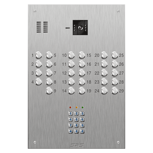 4629/05 29 button S Steel video panel, keypad             size D4
