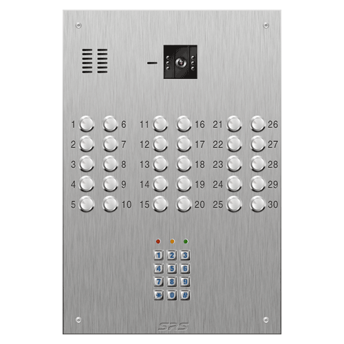 4630/05 30 button S Steel video panel, keypad             size D4