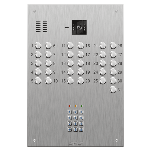 4631/05 31 button S Steel video panel, keypad             size D4