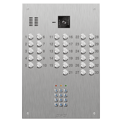 4633/05 33 button S Steel video panel, keypad             size D4