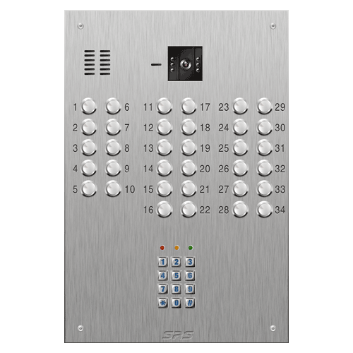 4634/05 34 button S Steel video panel, keypad             size D4