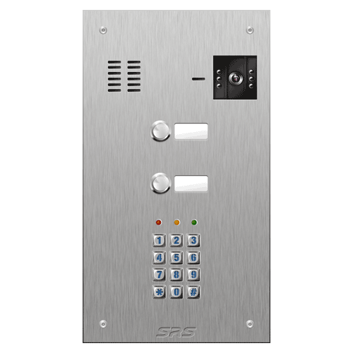 4802/05 02 button vandal resist S Steel video panel, keypad size D