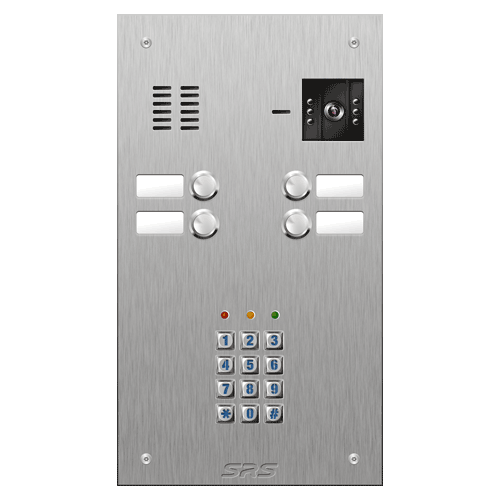 4804/05 04 button vandal resist S Steel video panel, keypad size D